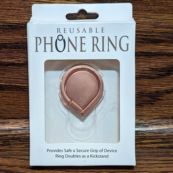 Reusable rose gold tone phone ring and kickstand NIB - Picture 1 of 4